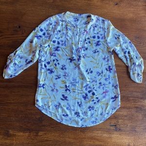 Easy Wear Tab-Sleeve Blouse